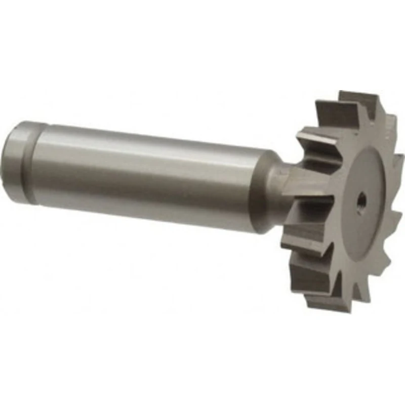 Made in USA ANSI 810 (Old Std # 21) 1-1/4 Cut Diam, 1/4 Cut Width, 1/2 Shank, Staggered-Tooth Woodruff Keyseat Cutter...